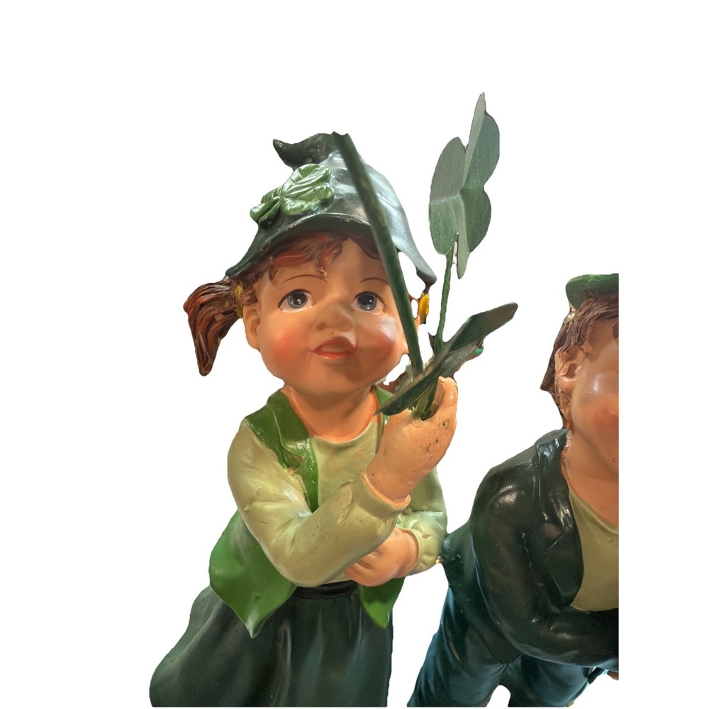 St. Patrick's Day Irish Boy & Girl Resin 14" Figurine Set by Valerie? - Picture 2 of 6